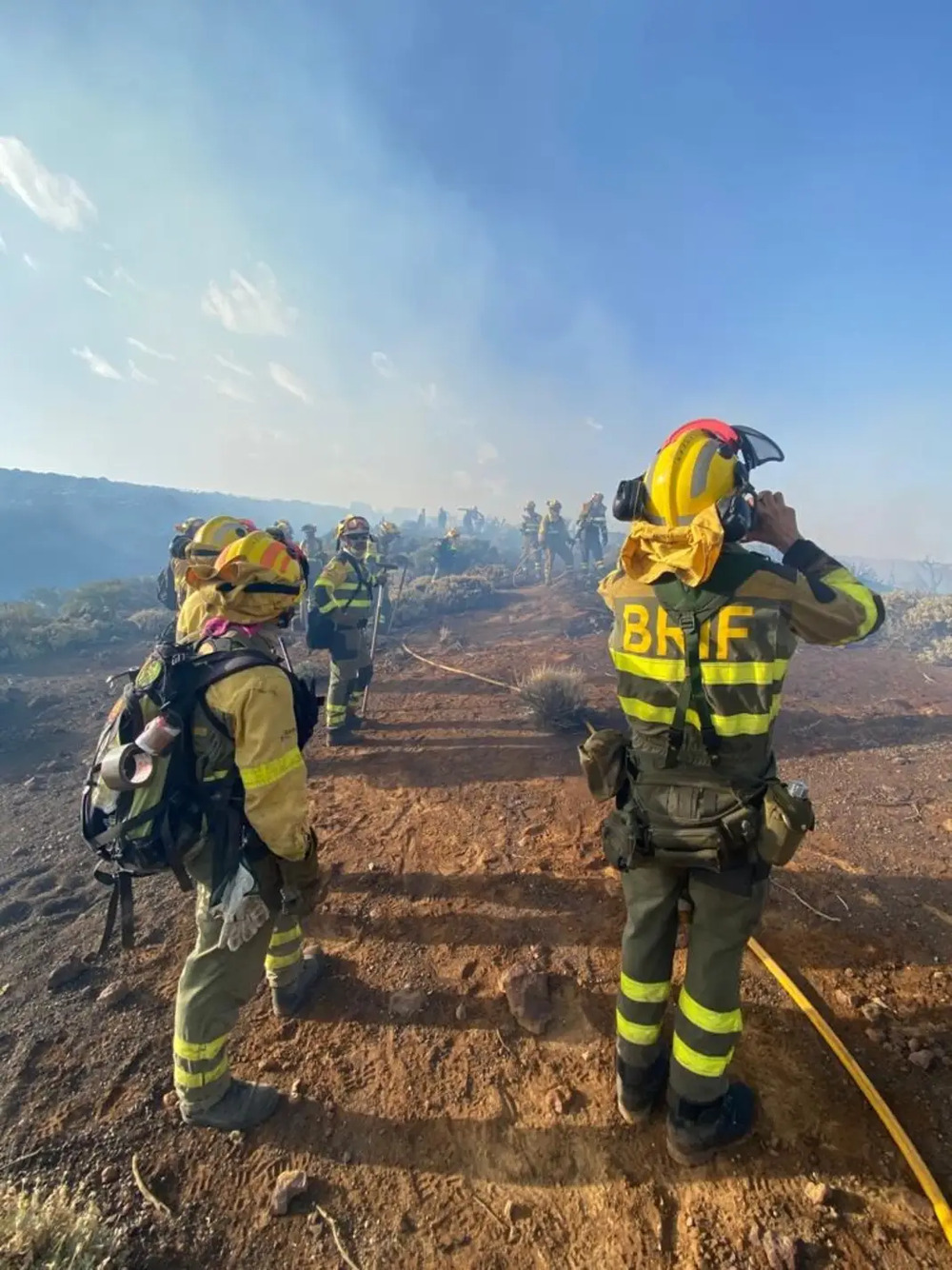 Brif de Lubia, lucha incesante contra el fuego en Tenerife