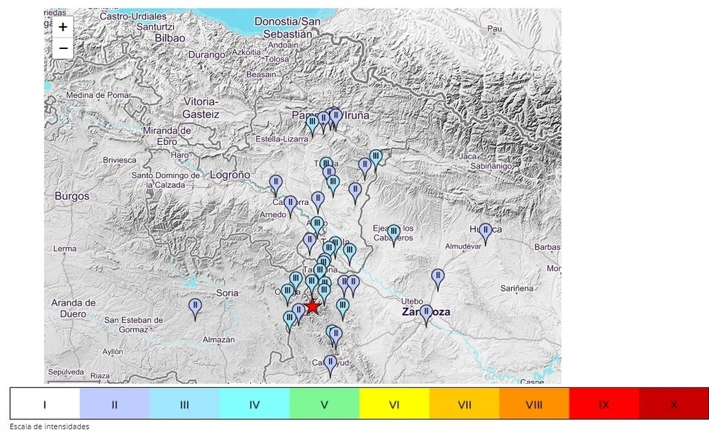 Pequeño terremoto en Beratón de magnitud 4