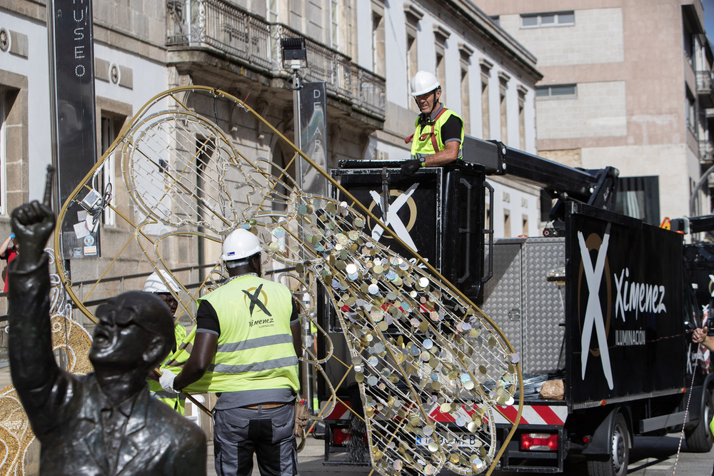 Vigo inicia el montaje de su Navidad