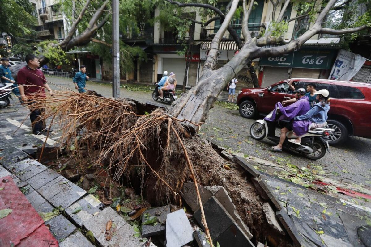 Four dead and dozens injured after typhoon Yagi makes landfall in Vietnam  / LUONG THAI LINH