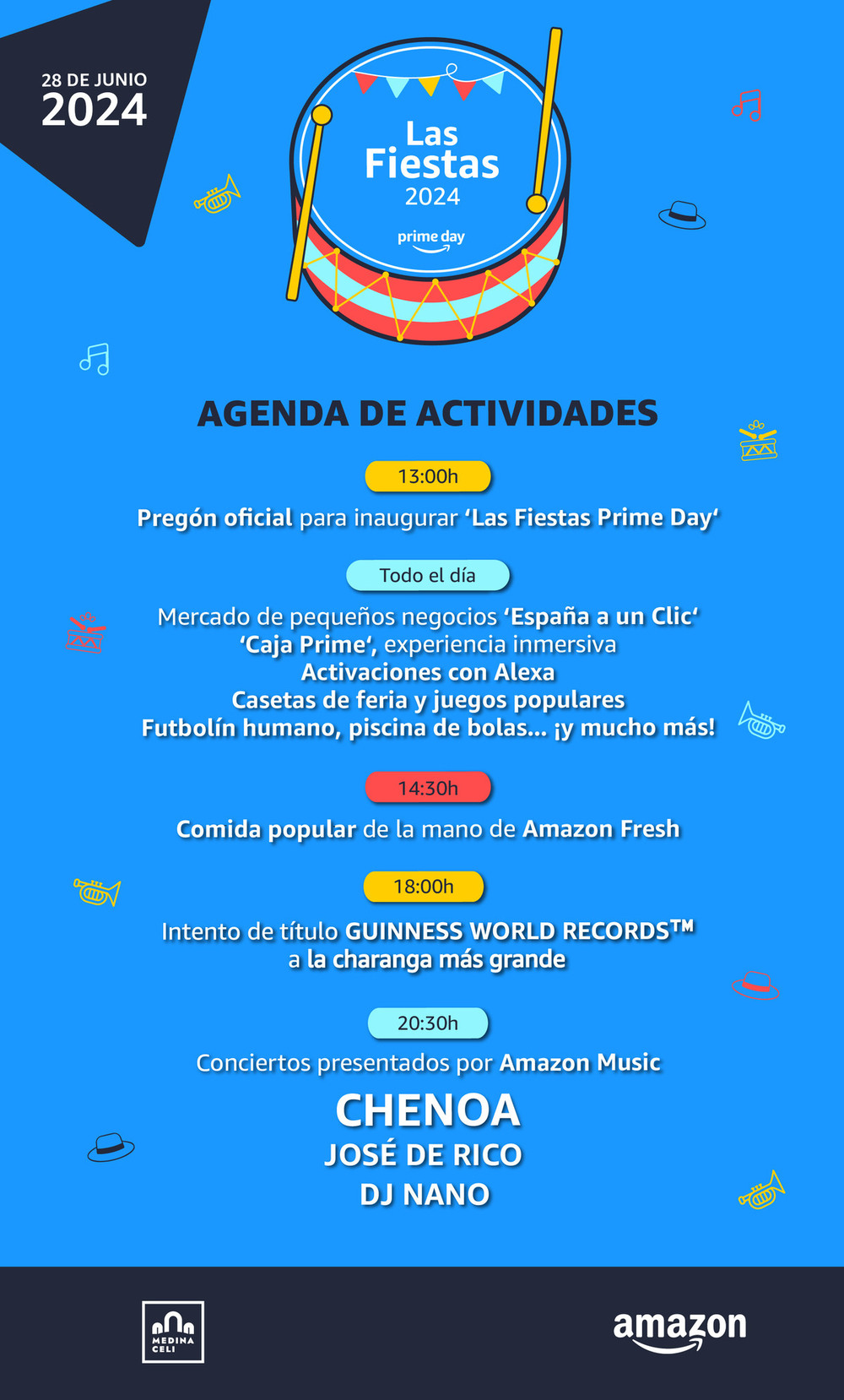 Chenoa participará en Las Fiestas Prime Day de Medinaceli. 