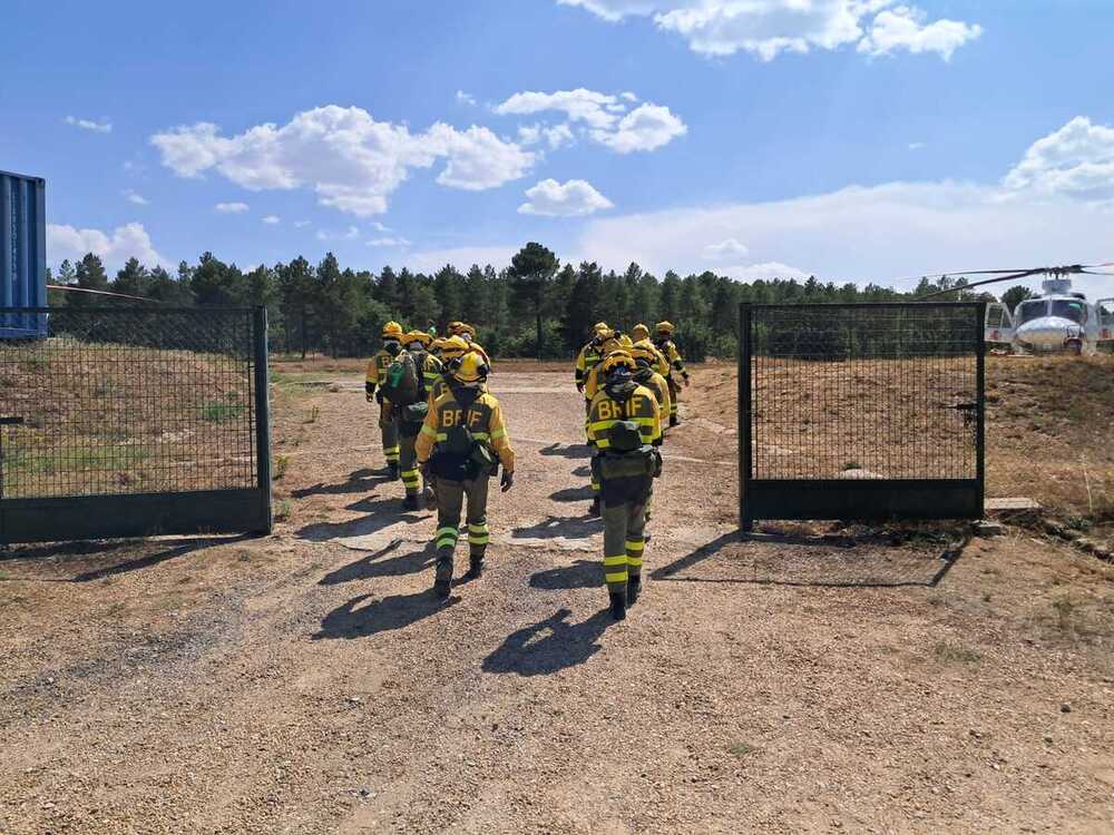 La BRIF de Lubia, en el incendio de Monterrubio de la Demanda