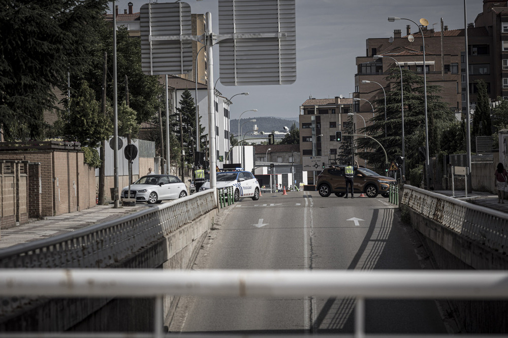 Cortan el tráfico en el túnel de Eduardo Saavedra