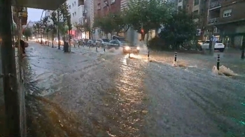 52 litros en Soria capital en la fuerte tormenta