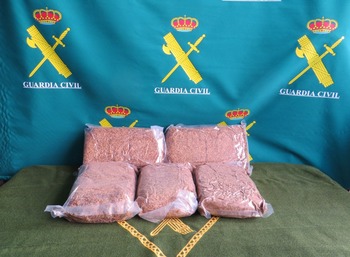 La Guardia Civil incauta 127 kilos de picadura de tabaco