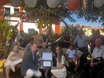 Valeria Romero Ortego celebra su centenario en Valdenebro