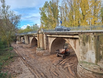 Las obras en el puente de Almazán cortarán el tráfico