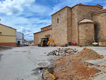 Comienzan las obras en el entorno de Campanario, en Almazán