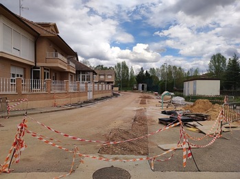 Obras en la calle de la Serna de EL Burgo de Osma