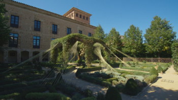 Ágreda engalana con 'Un toque de oro' su jardín renacentista