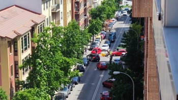 Accidente de moto en la avenida de Valladolid