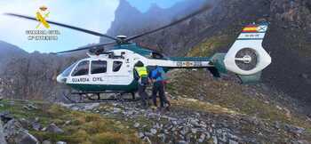 Rescatado un montañero lesionado en un tobillo en León