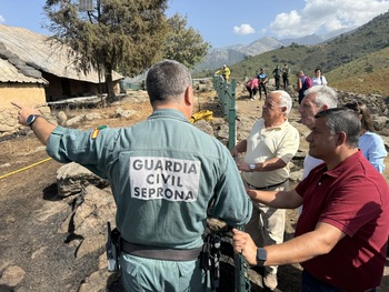 Santoja promete recuperar el castro quemado de El Raso (Ávila)