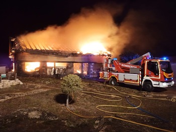 Arde una vivienda junto al hotel de la Venta de Tiermes